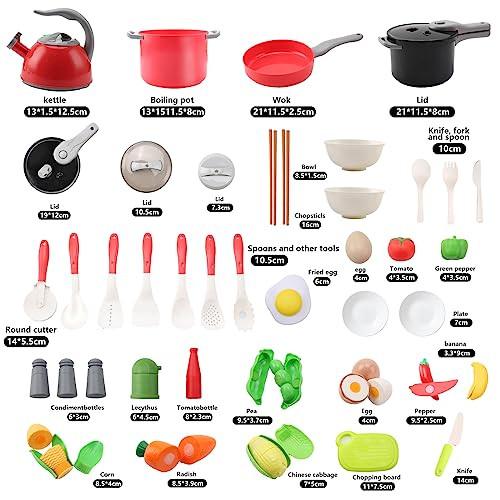 Activity-board  Ensemble de jouets de cuisine 41 pièces, jeu de rôle pour enfants, jouet de simulation de cuisine, ustensiles de cuisine, kit de jouets de poêle, accessoires de cuisine, casseroles et poêles 