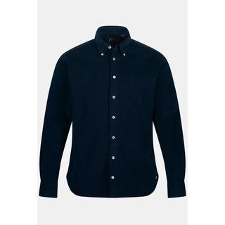 JP1880  Chemise en velours côtelé. Manches longues et col à pointes boutonnées. Coupe Modern Fit. Jusqu'au 8 XL. 