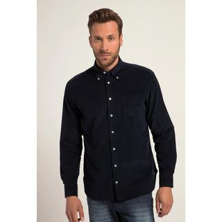 JP1880  Chemise en velours côtelé. Manches longues et col à pointes boutonnées. Coupe Modern Fit. Jusqu'au 8 XL. 