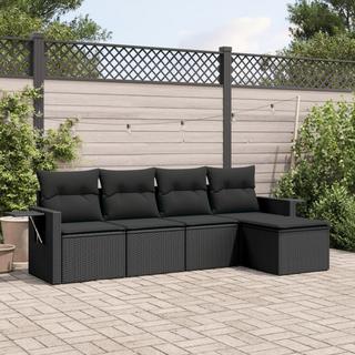 VidaXL set divano da giardino Polirattan  