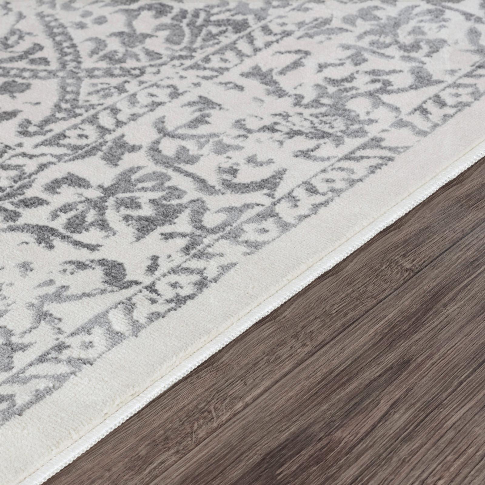 LIVABLISS Tapis Vintage Oriental Blanc/Gris  