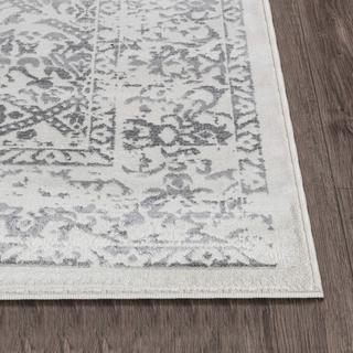 LIVABLISS Tapis Vintage Oriental Blanc/Gris  