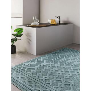 Benuta Tapis d'extérieur & intérieur Bonte Turquoise  