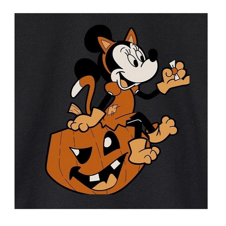 Disney Sweatshirt Halloween Minnie Mouse Chat  