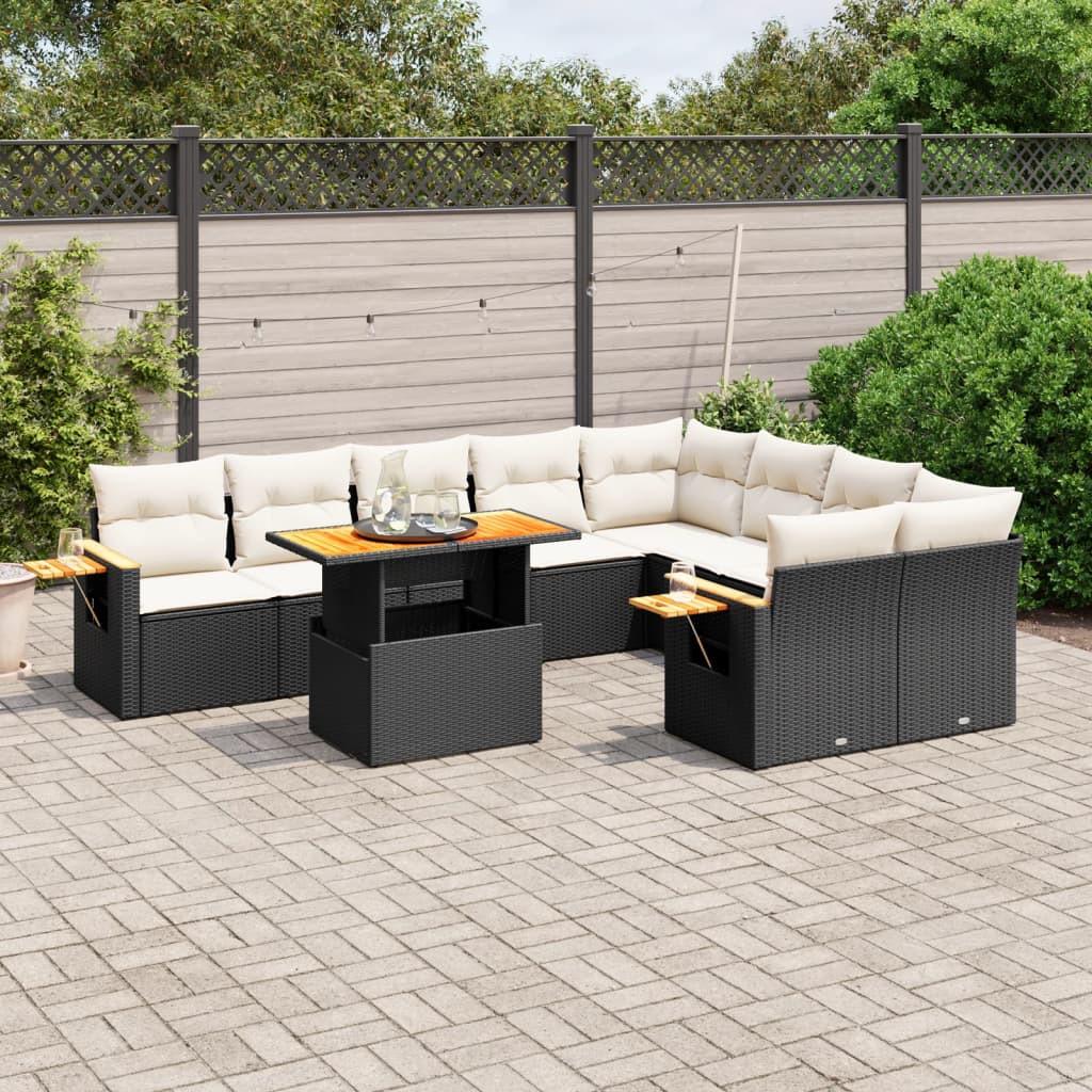 VidaXL set divano da giardino Polirattan  