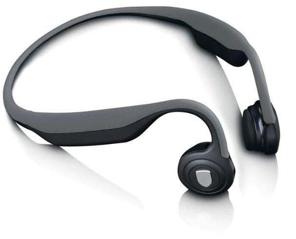 Lenco  Lenco HBC-200GY écouteur/casque Sans fil Minerve Sports Micro-USB Bluetooth Noir 