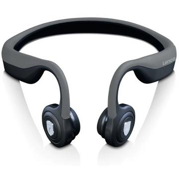 Lenco HBC-200GY écouteur/casque Sans fil Minerve Sports Micro-USB Bluetooth Noir