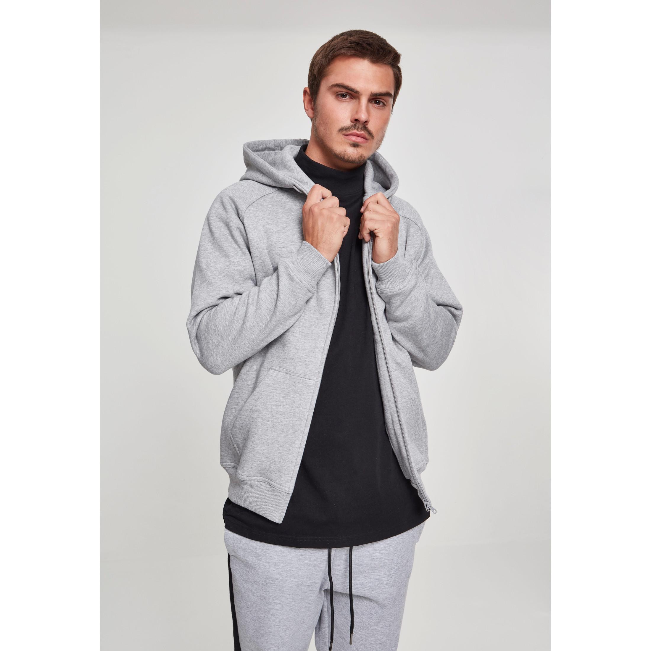 URBAN CLASSICS Basic Zip 2.0 Kapuzen-Sweatshirt  