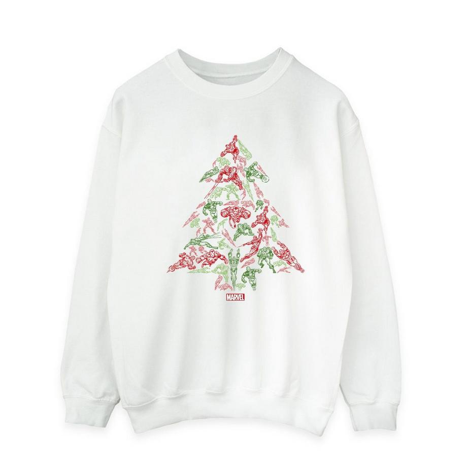 MARVEL Avengers Albero di Natale Stampa Grafica Felpa  