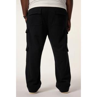 Sthuge Sweat-Cargohose Baggy Fit Elastikbund Cargotaschen  