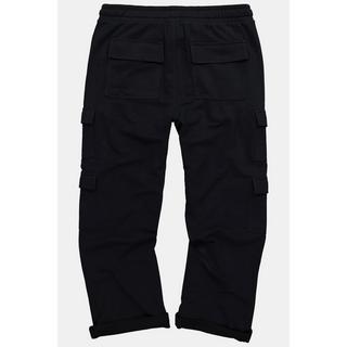 Sthuge Sweat-Cargohose Baggy Fit Elastikbund Cargotaschen  