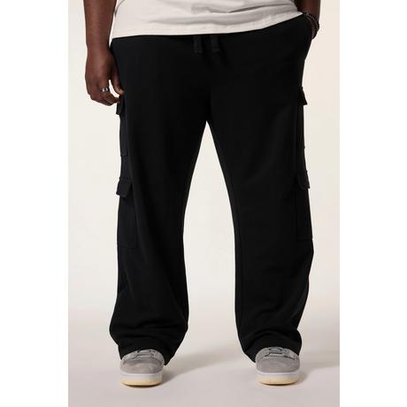 Sthuge Sweat-Cargohose Baggy Fit Elastikbund Cargotaschen  