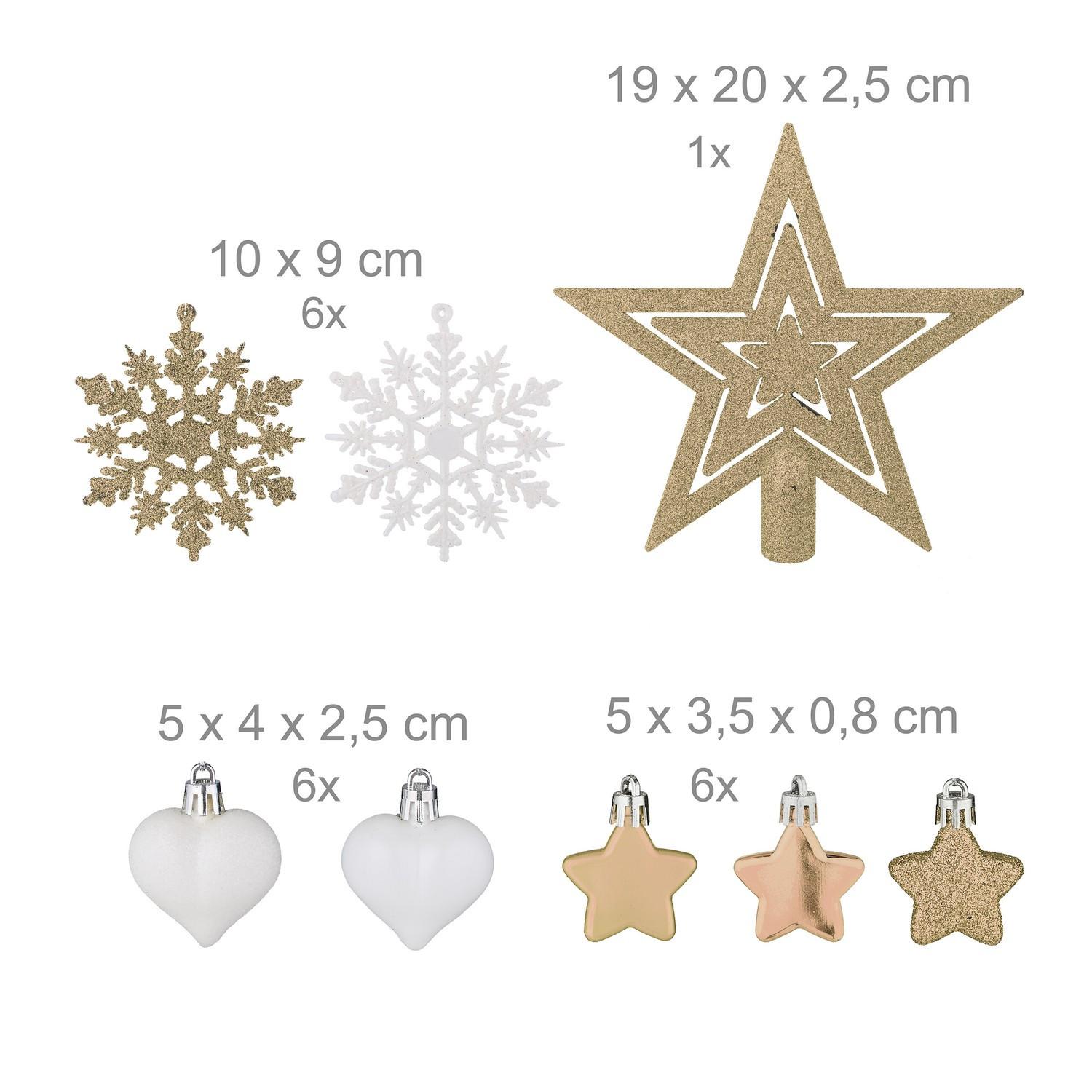 Northix Weihnachtsbaumschmuck-Set  
