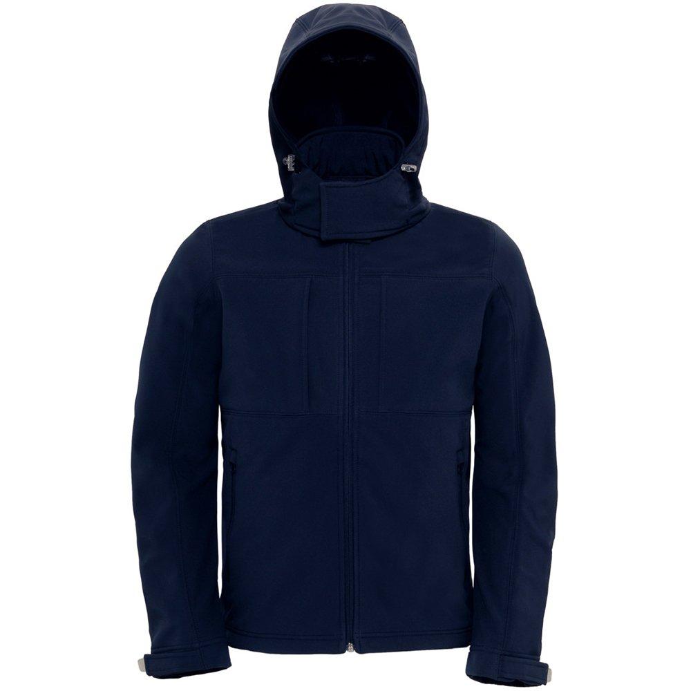 B and C Veste Softshell à Capuche Doublure Polaire  