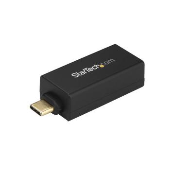 USB-C auf Gigabit Netzwerk Adapter - USB 3.0/USB 3.1 Typ-C 1Gbit/s NIC/Netzwerkadapter - USB-C/TB3 auf 1GbE RJ45/LAN - Windows, MacOS, Chromebook kompatibel - Schwarz