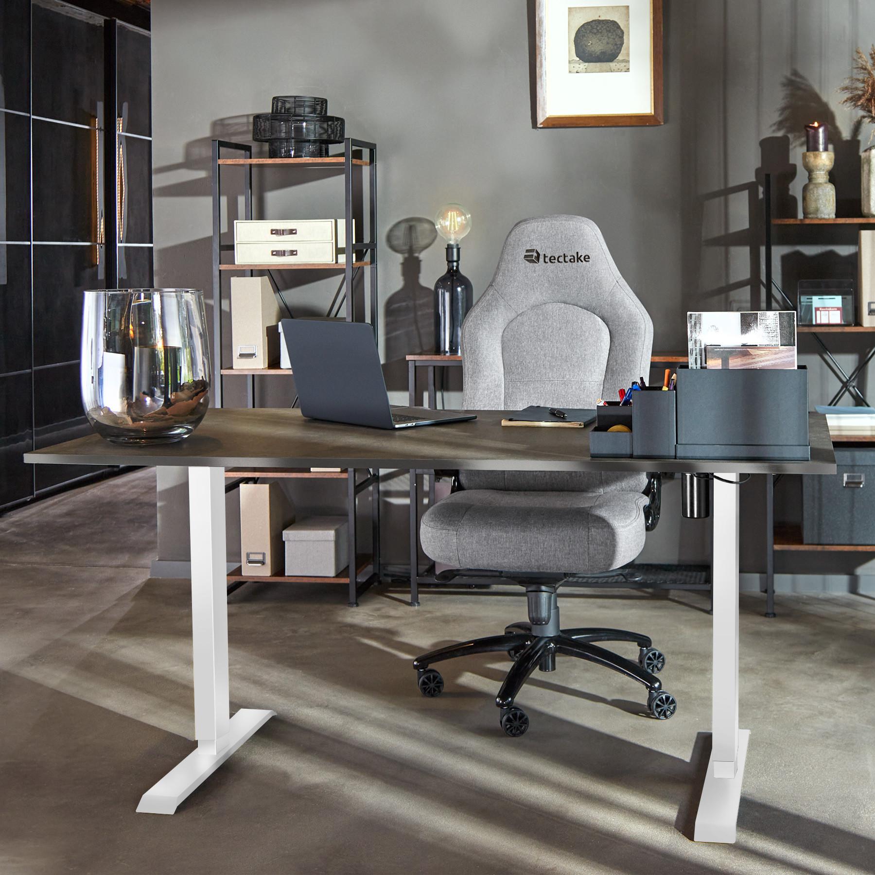 Tectake Telaio per scrivania elettrico ad altezza regolabile e memorizzabile 85-129 x 65 x 71-121 cm  