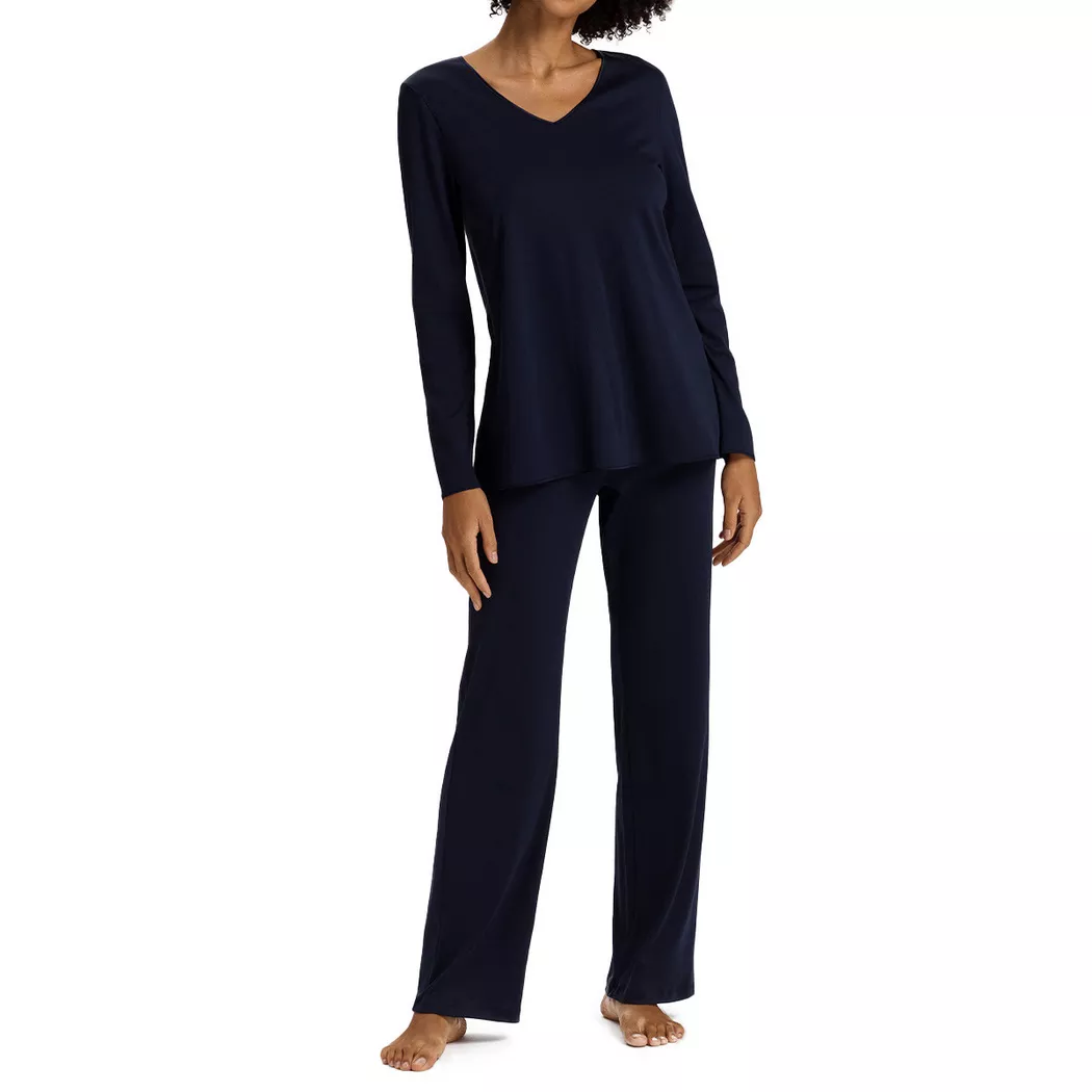 HANRO Pyjama bleu marine | L