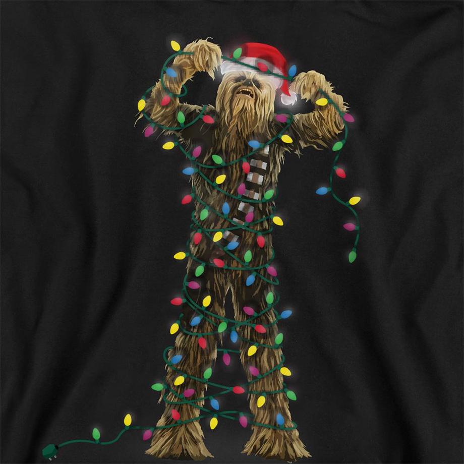 STAR WARS  Tangled Lights Felpa Con Cappuccio Natale Chewbacca 