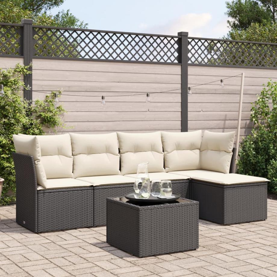 VidaXL set divano da giardino Polirattan  