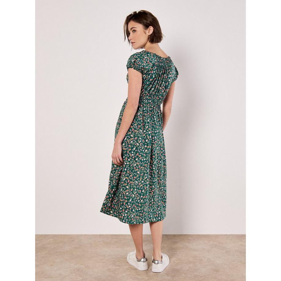 APRICOT Garden Floral Milkmaid Midikleid  