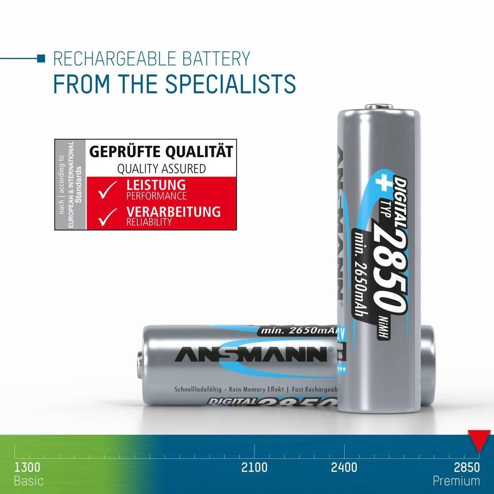 ANSMANN  Batteria ricaricabile Stilo (AA) NiMH 4 pz.  Digital HR06 2650 mAh 