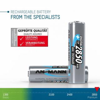 ANSMANN  Batteria ricaricabile Stilo (AA) NiMH 4 pz.  Digital HR06 2650 mAh 