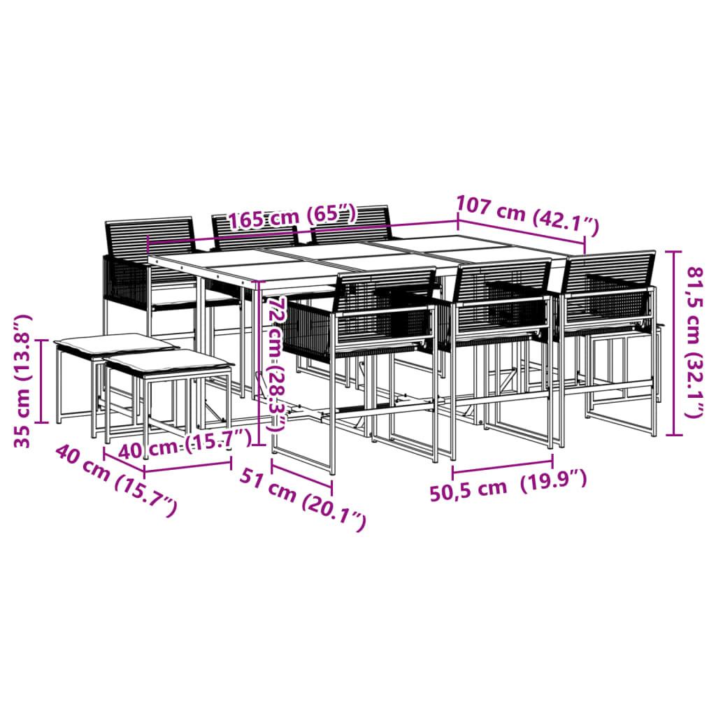 VidaXL Garten essgruppe poly-rattan  