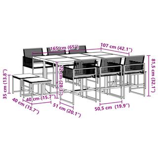 VidaXL Garten essgruppe poly-rattan  