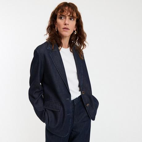 La Redoute Collections Denim Blazer Coupe Droite  