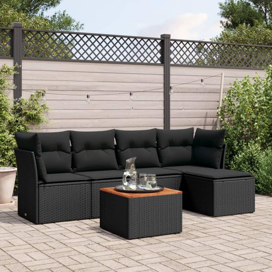 VidaXL Ensemble de canapés de jardin rotin synthétique  