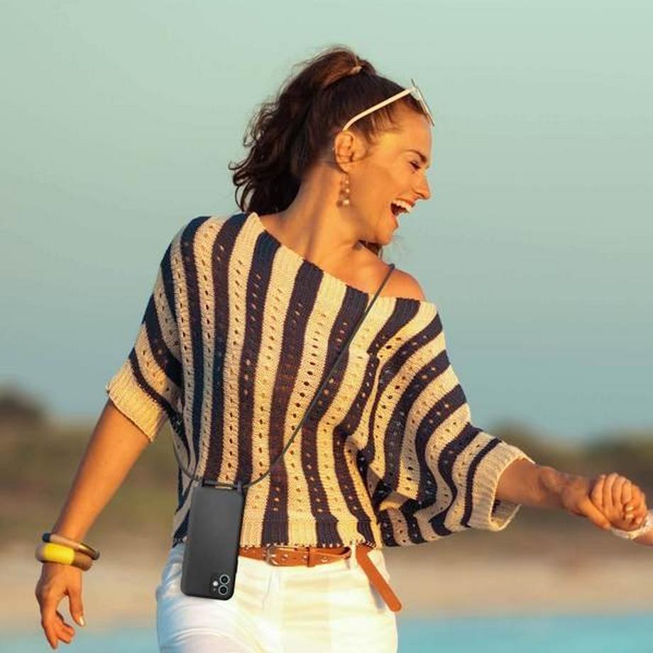 Avizar  Cover con Cordino iPhone 11 Nera 