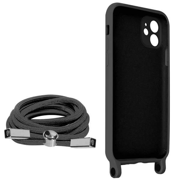 Avizar  Coque cordon iPhone 11 Noir 