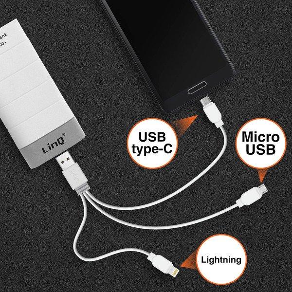 Avizar  6000mAh LinQ Powerbank Grau/ Weiß 