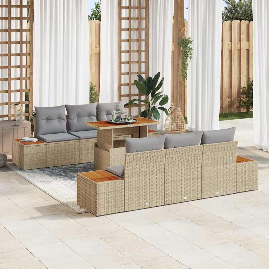 VidaXL Ensemble de meubles d'extérieur poly rattan  
