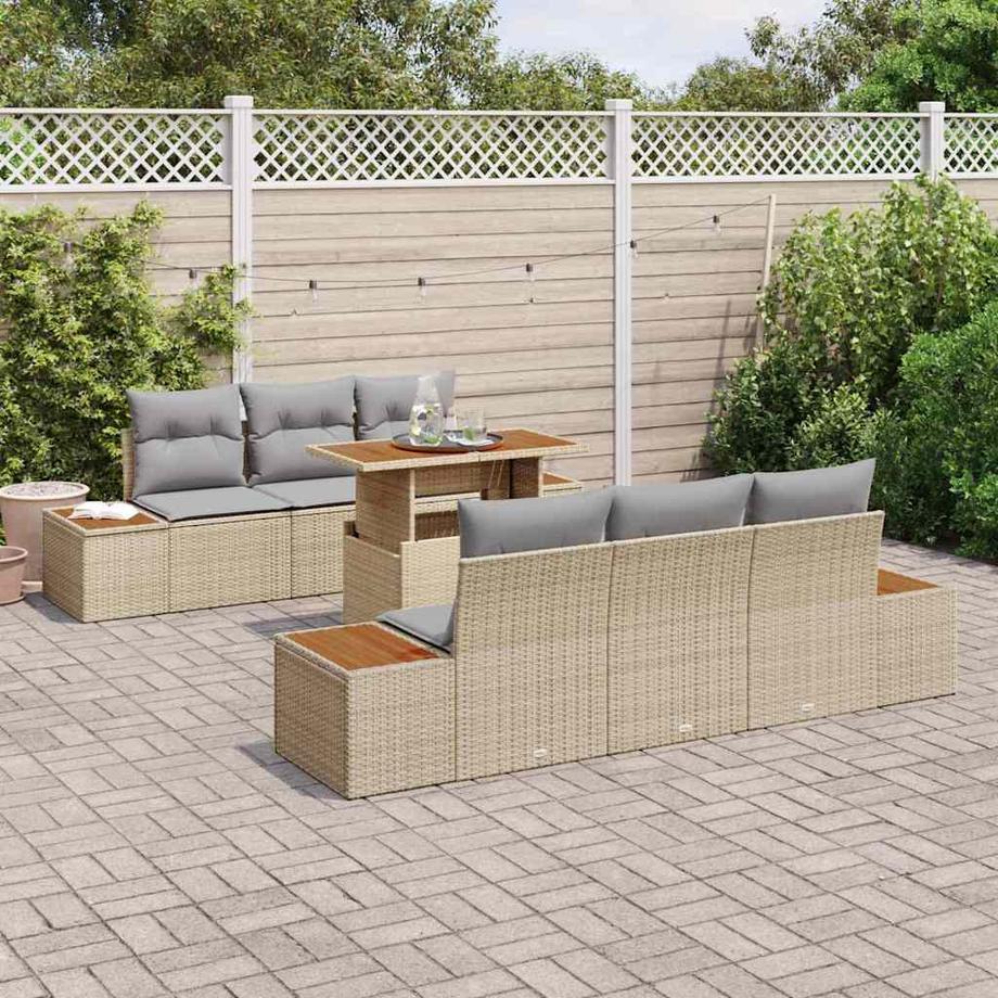 VidaXL Ensemble de meubles d'extérieur poly rattan  