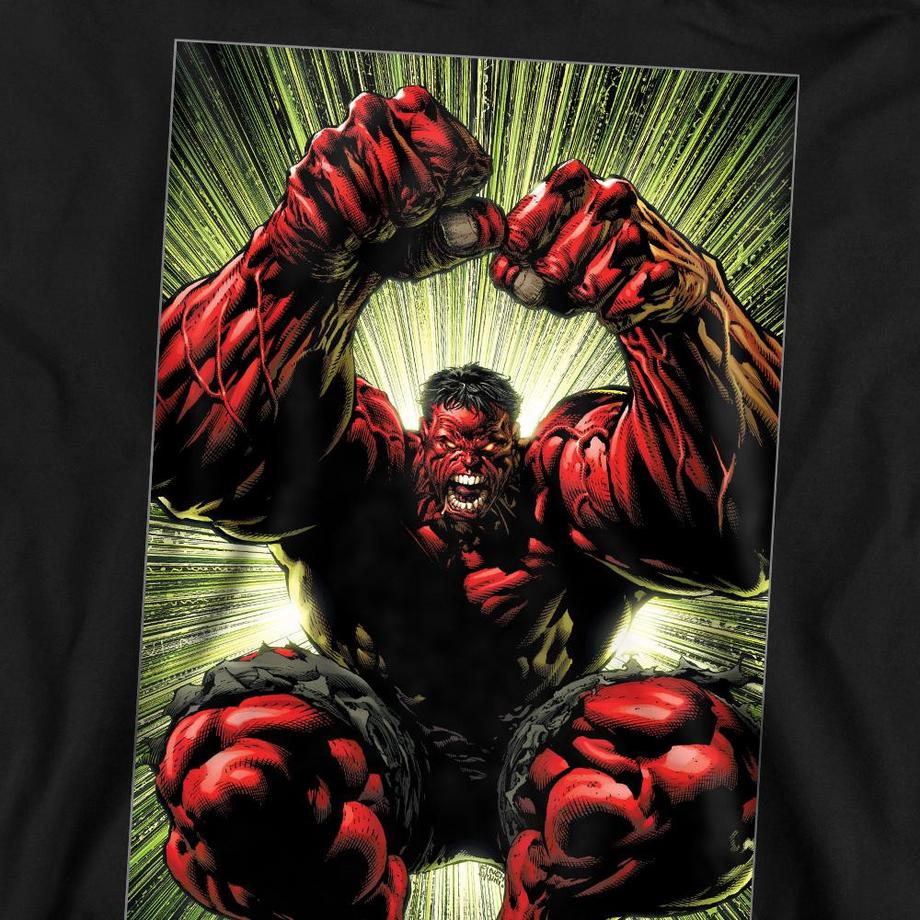 MARVEL Red Hulk Felpa con Stampa Grafica  