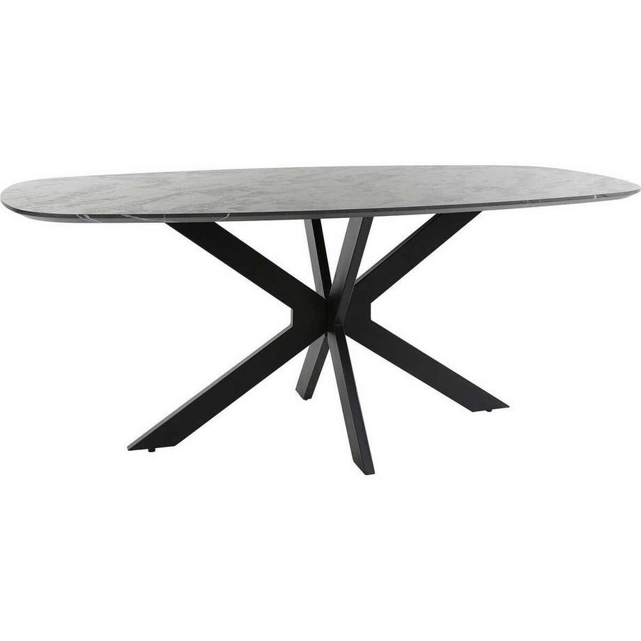 mutoni Esstisch Danish oval Keramikoptik 180x90  