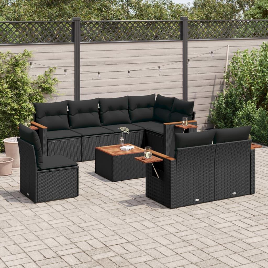 VidaXL set divano da giardino Polirattan  