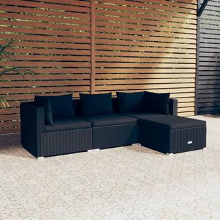 VidaXL set lounge giardino Polirattan  