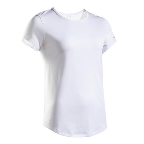 ARTENGO  T-Shirt tennis col rond dry femme - Essentiel 100 blanc 
