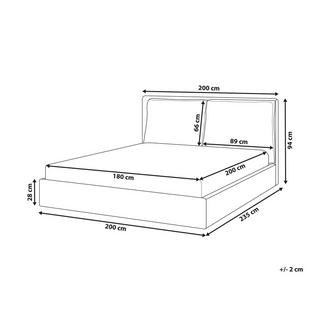 Beliani Letto en Tessuto Scandinavo BAJONNA  