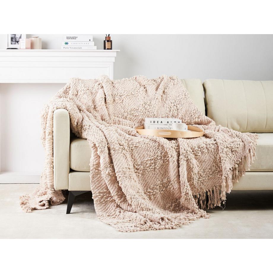 Beliani Coperta in Cotone Boho VELLA  