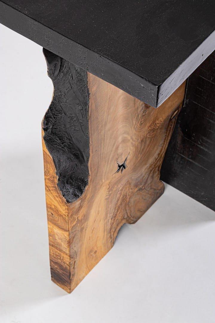 mutoni Tavolino Scherwwood nero naturale 35x30x60  