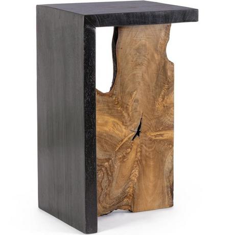mutoni Tavolino Scherwwood nero naturale 35x30x60  