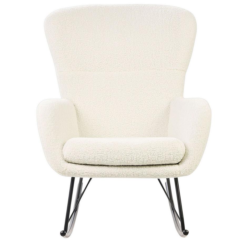 Beliani Schaukelsessel aus Bouclé Retro ANASET  