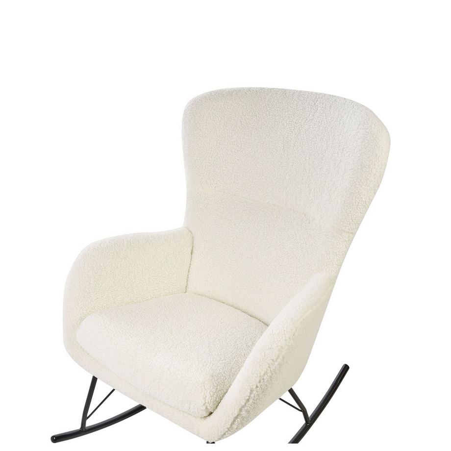 Beliani Schaukelsessel aus Bouclé Retro ANASET  