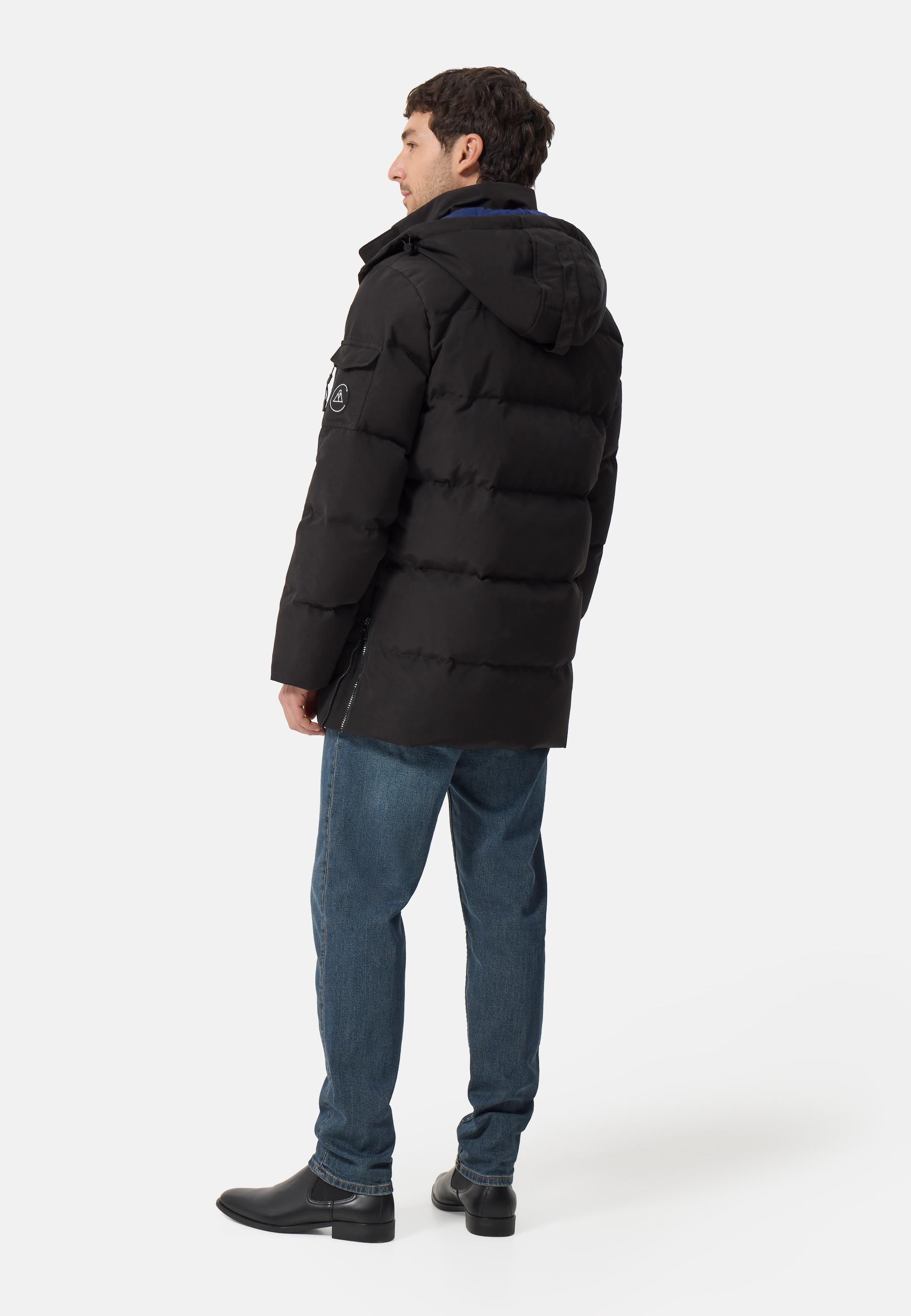 CASH-MERE.CH Daunenparka Mantel mit Kapuze und Kaschmirfutter  