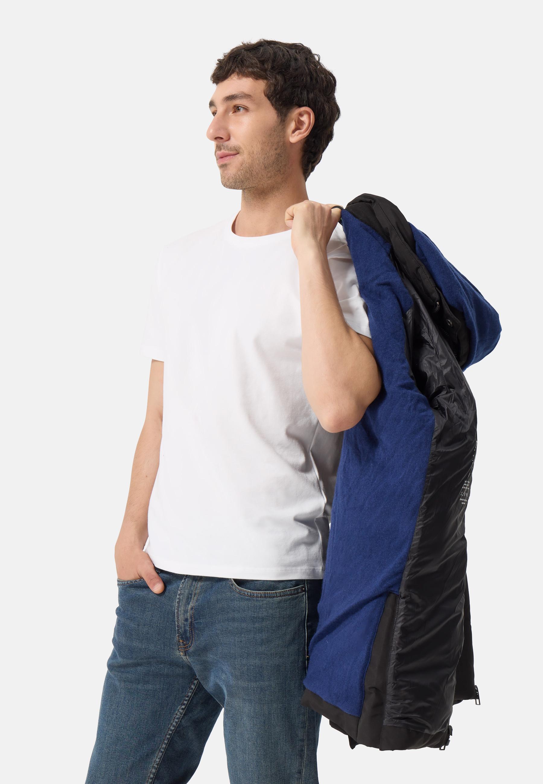 CASH-MERE.CH Daunenparka Mantel mit Kapuze und Kaschmirfutter  