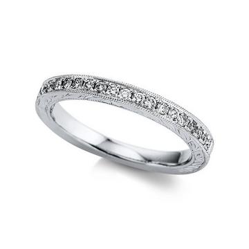 Mémoire-Ring 750/18K Weissgold Diamant 0.24ct.