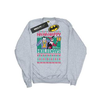 DC COMICS  Joker And Harley Quinn Ha Ha Happy Holidays Sweatshirt 